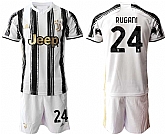2020-21 Juventus 24 RUGANI Home Soccer Jersey,baseball caps,new era cap wholesale,wholesale hats